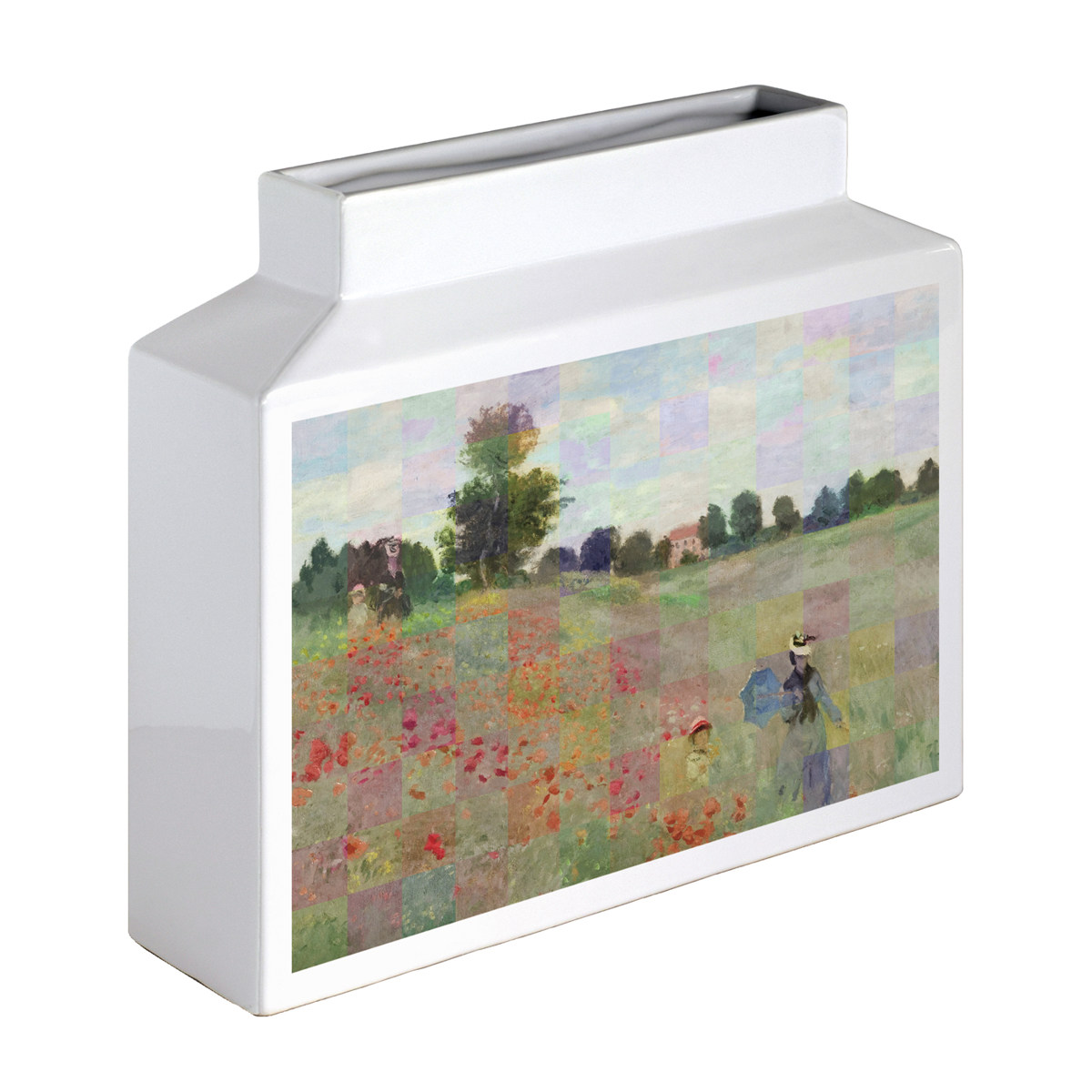 花瓶 名画モザイクアートシリーズ M 横 （ フラワーベース 花びん 花器