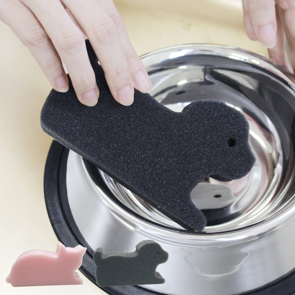 スポンジ ペット 食器 フードボウル 犬 猫 （ 食器洗い ペット用 キッチン用 食器用スポンジ 食器用 ）
