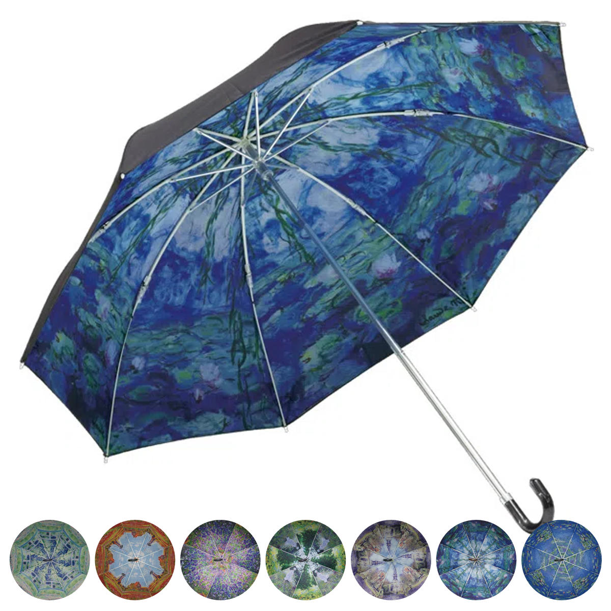 折りたたみ傘 晴雨兼用 名画折りたたみ傘 モネ （ 傘 かさ 名画 名画