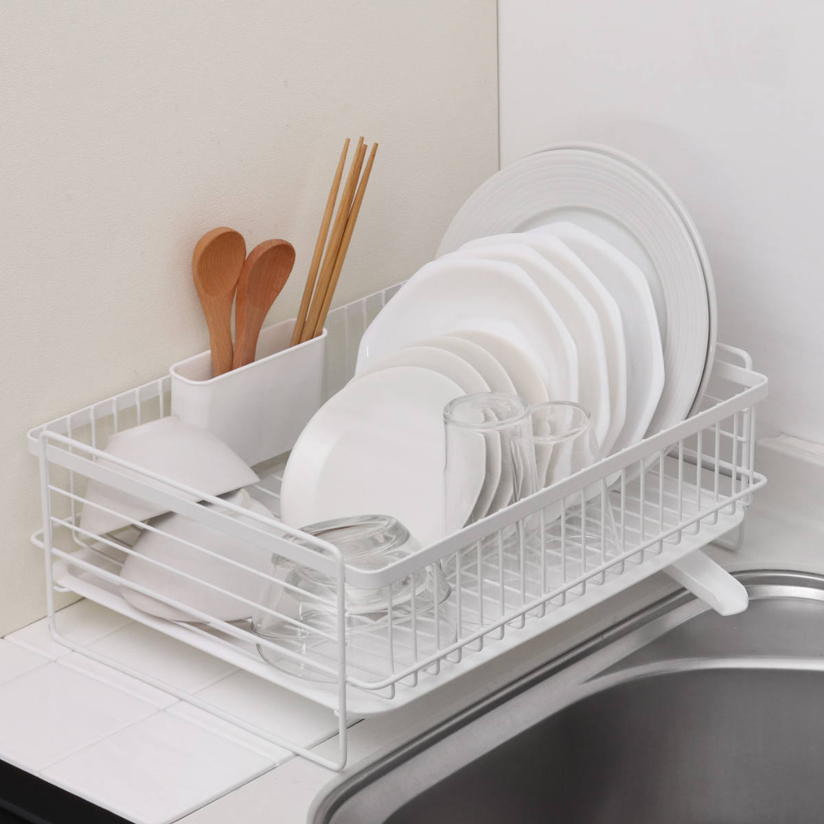 パール金属 水切りラック モデリエ 水切りバスケット ワイド （ 水切り