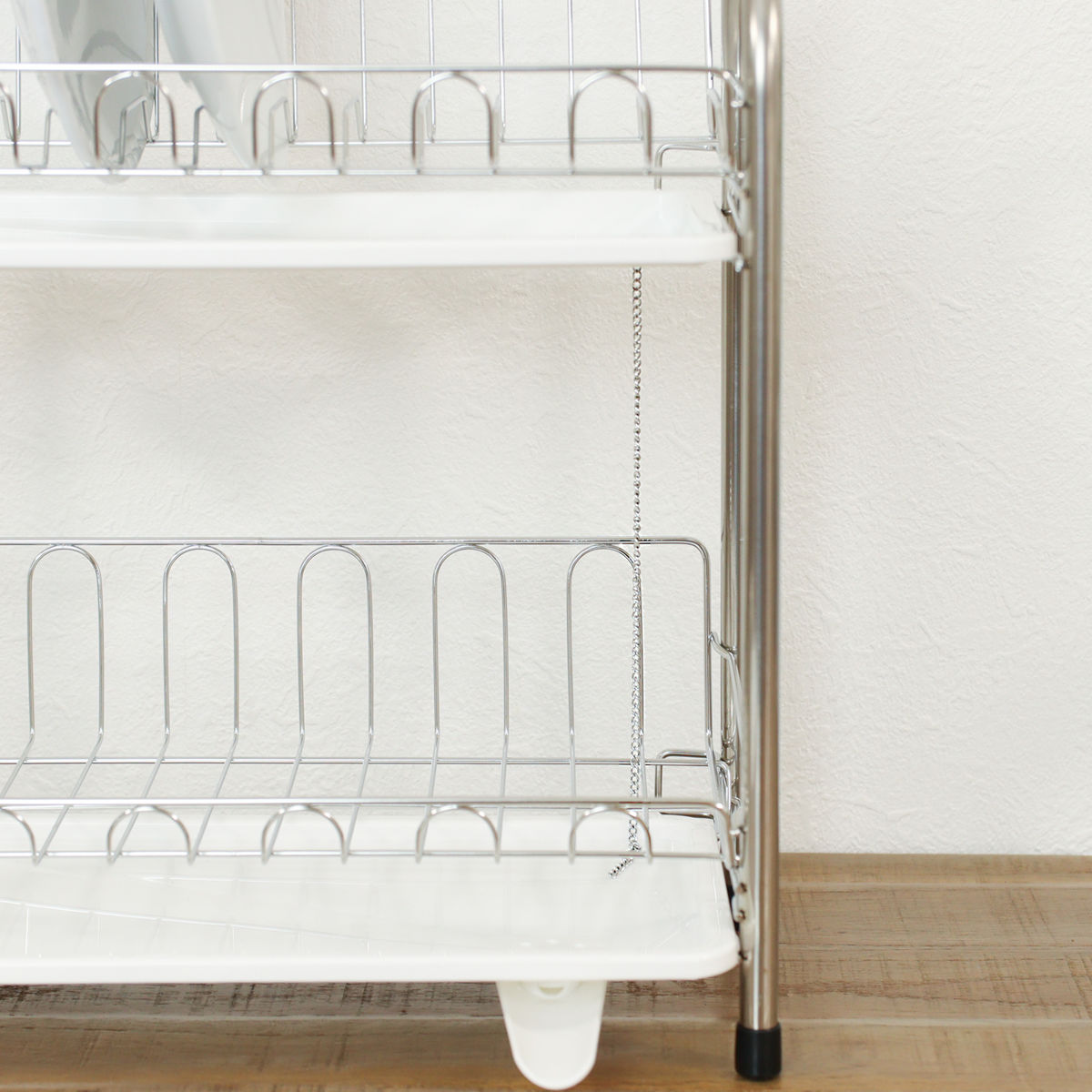 パール金属 水切りラック リテラ ステンレス製 2段式 水切りバスケット