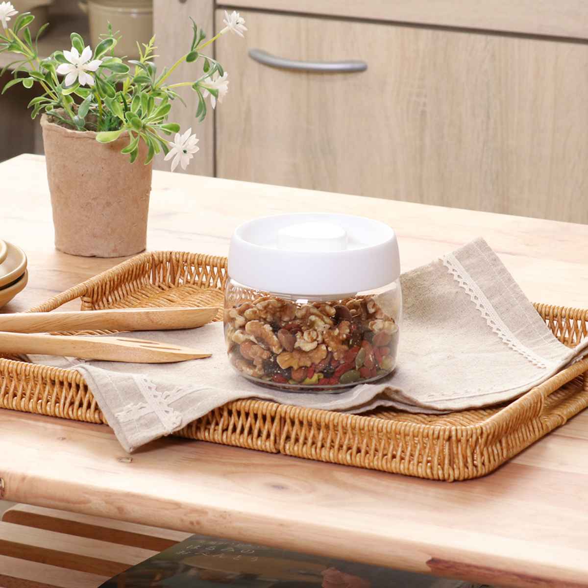 不二貿易（Fuji Boeki） 保存容器 400ml PUSH 空気が抜ける