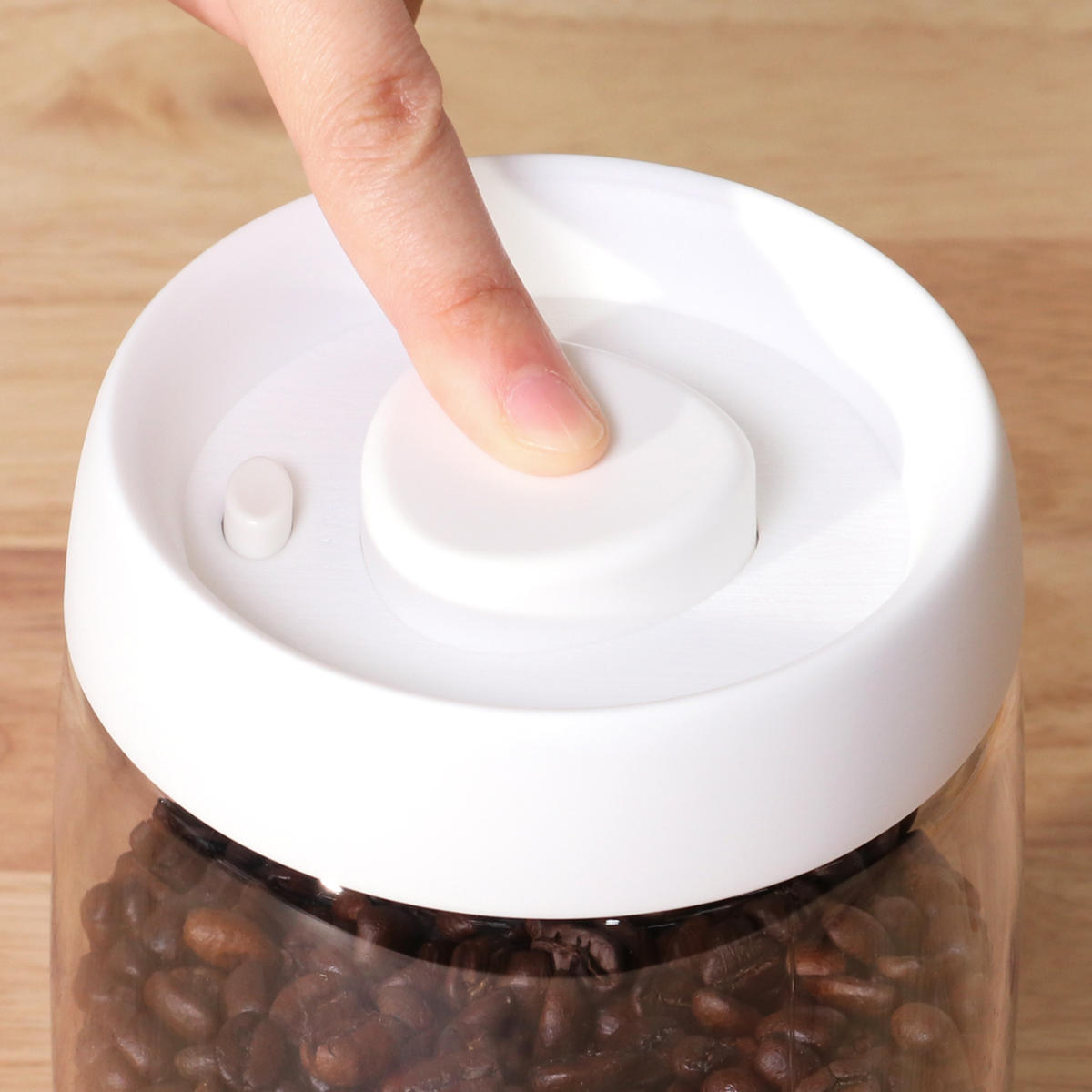 不二貿易（Fuji Boeki） 保存容器 1.2L PUSH 空気が抜けるキャニスター