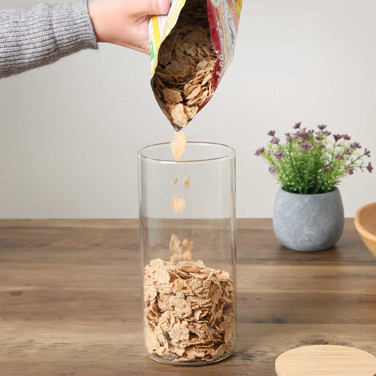 不二貿易（Fuji Boeki） 保存容器 1.3L 木蓋耐熱キャニスター