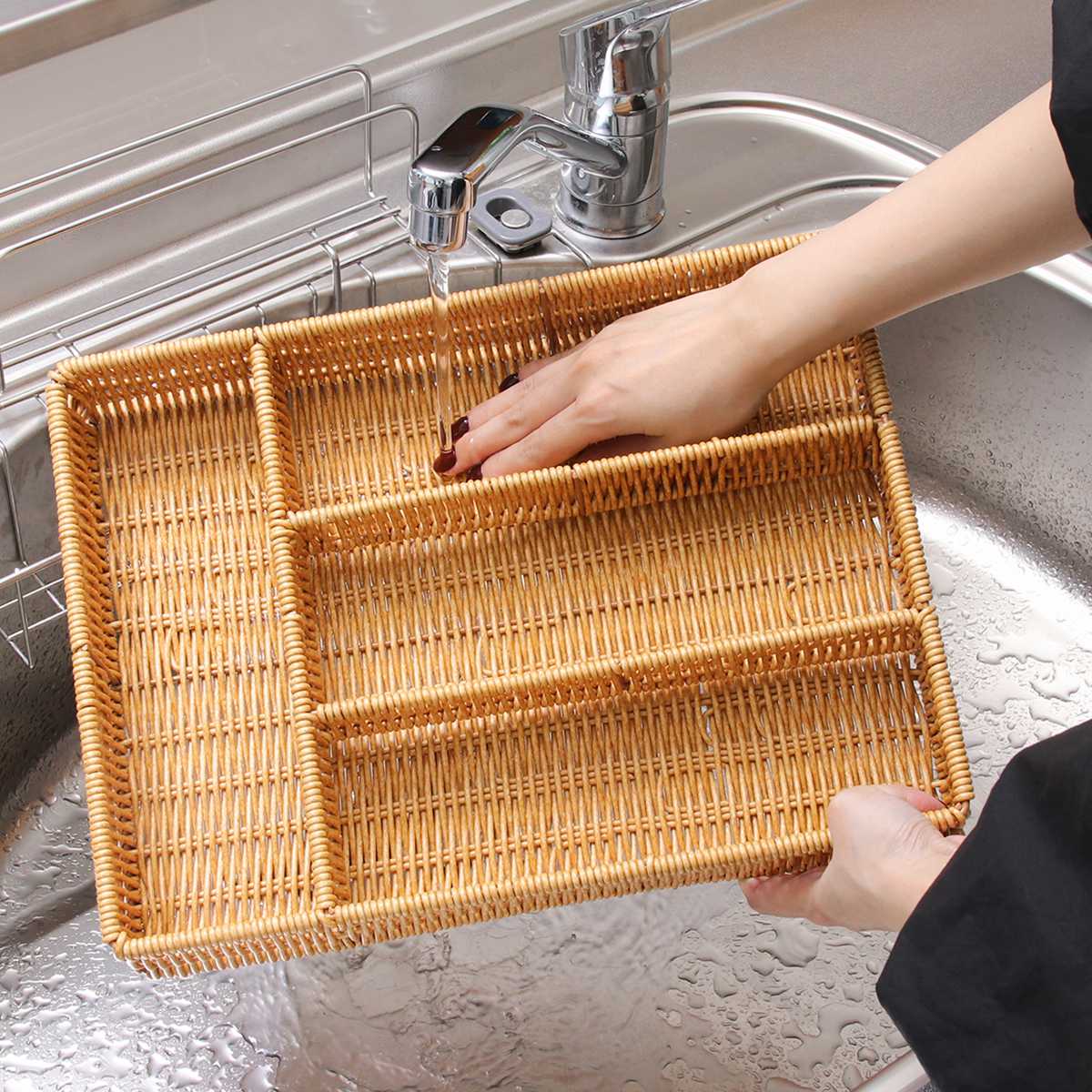 不二貿易（Fuji Boeki） カトラリーケース 洗えるカトラリ収納 仕切り