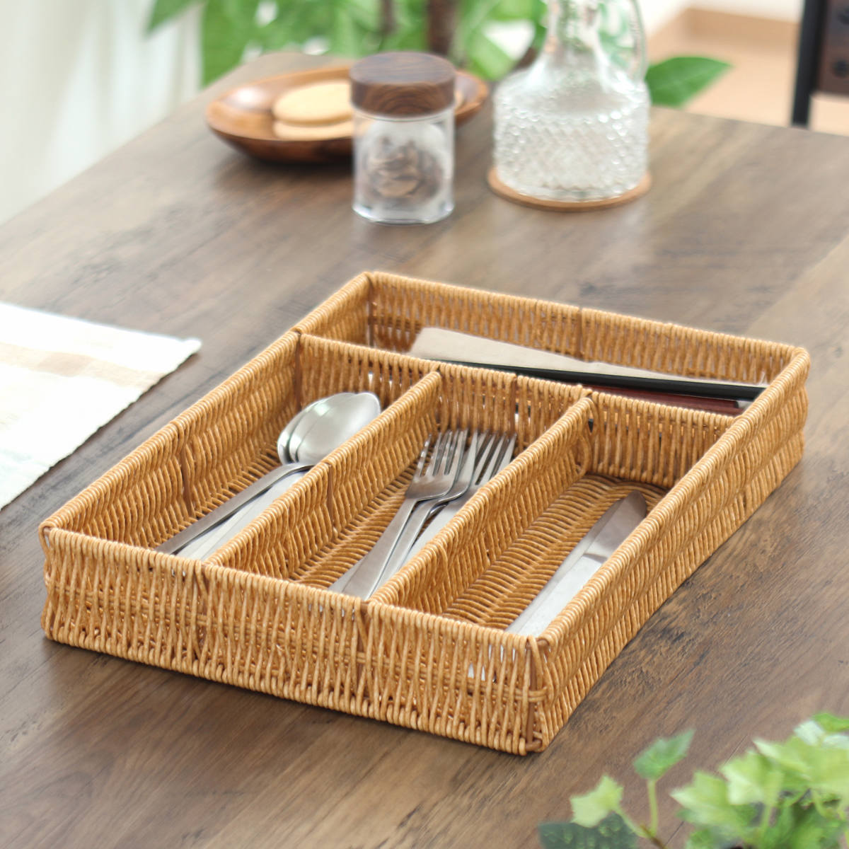 不二貿易（Fuji Boeki） カトラリーケース 洗えるカトラリ収納 仕切り