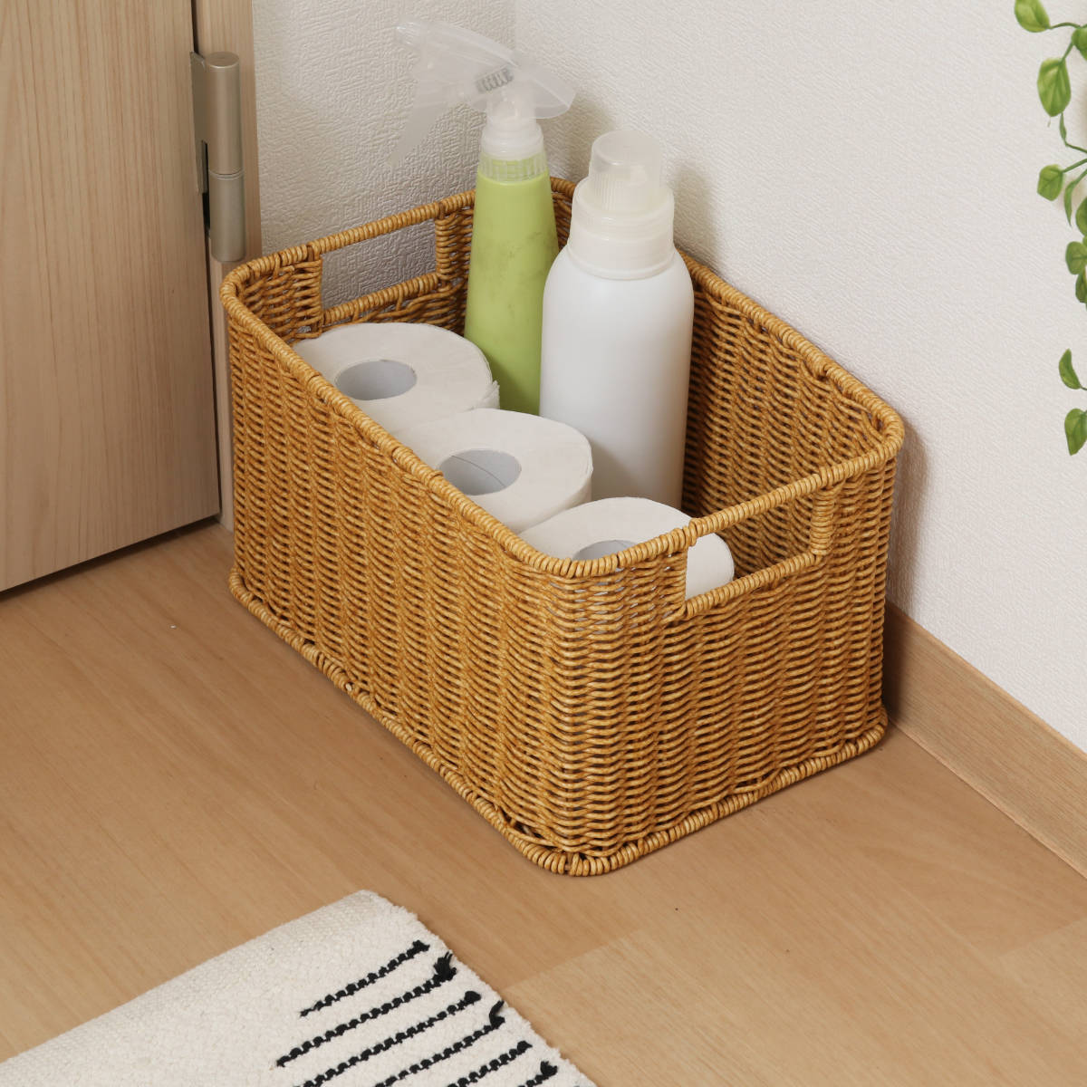 不二貿易（Fuji Boeki） バスケット 洗える収納ボックス かご 水洗い