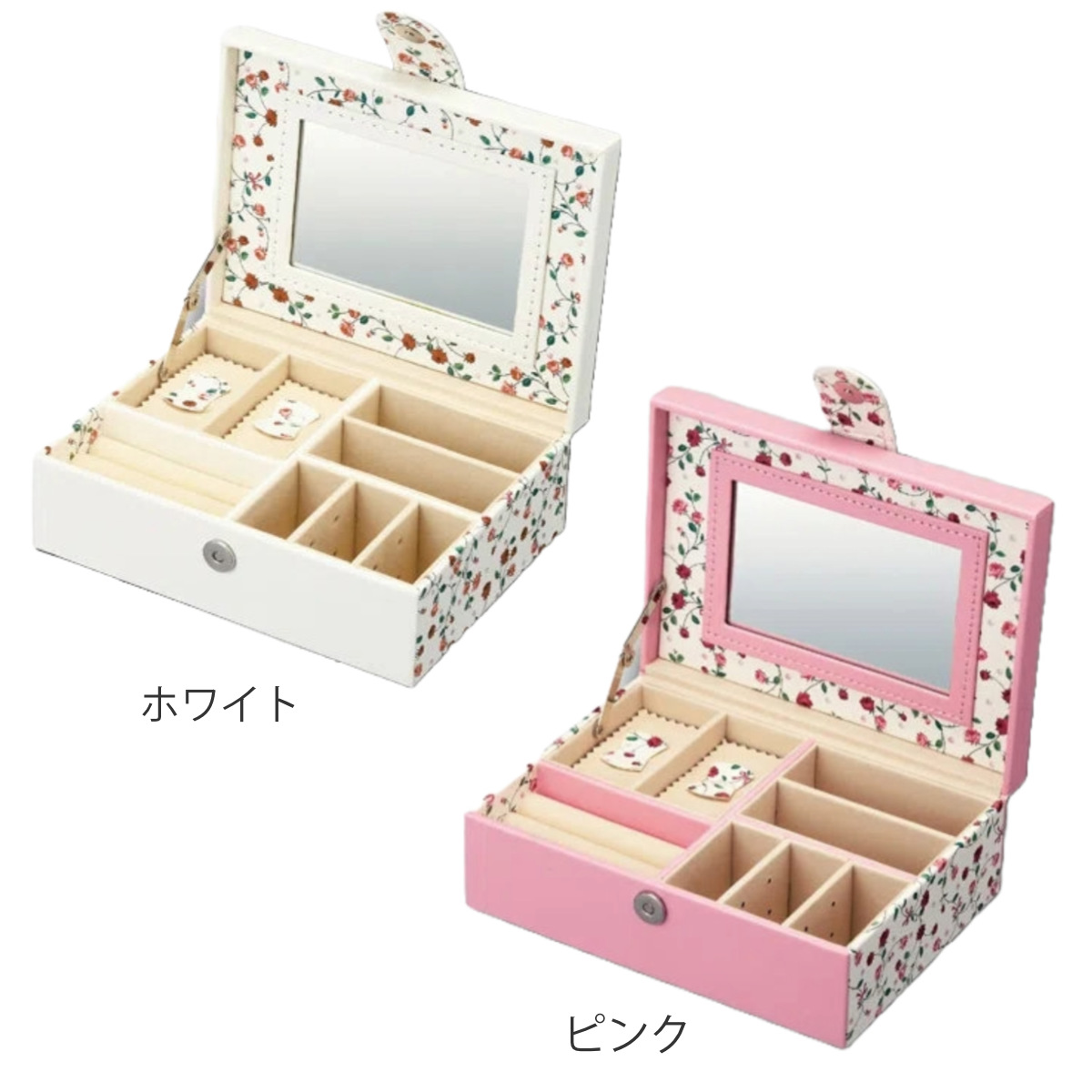 アクセサリーケース フラワー ジュエリーボックス Mサイズ （ 幅18