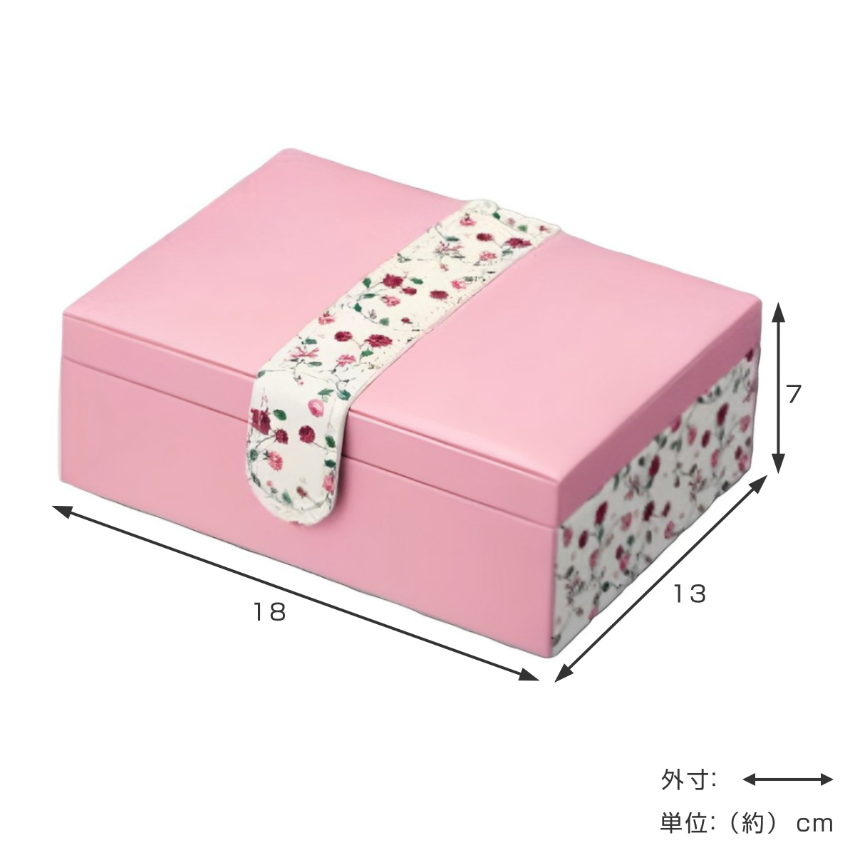 アクセサリーケース フラワー ジュエリーボックス Mサイズ （ 幅18