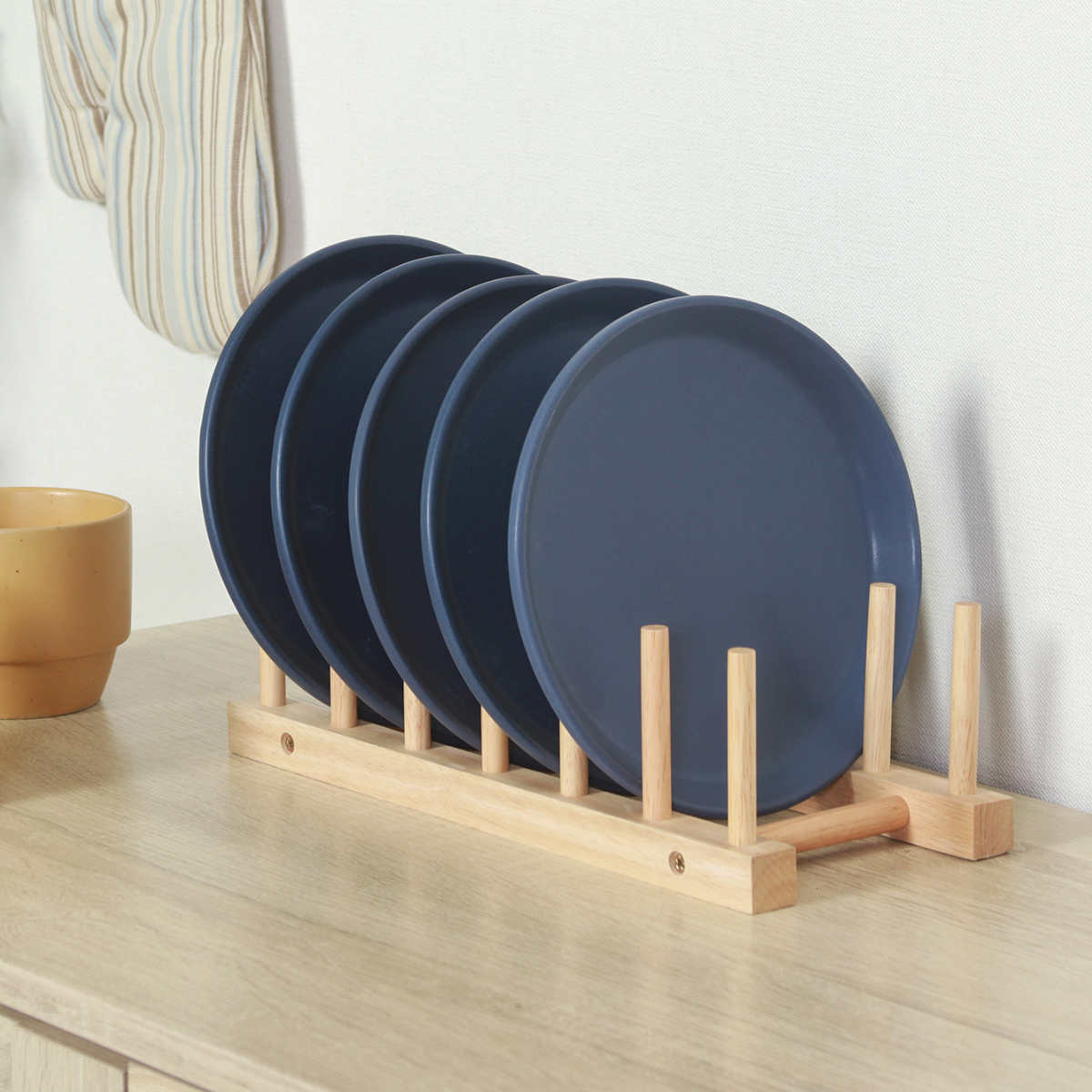不二貿易（Fuji Boeki） ディッシュラック 木製 ディッシュスタンド