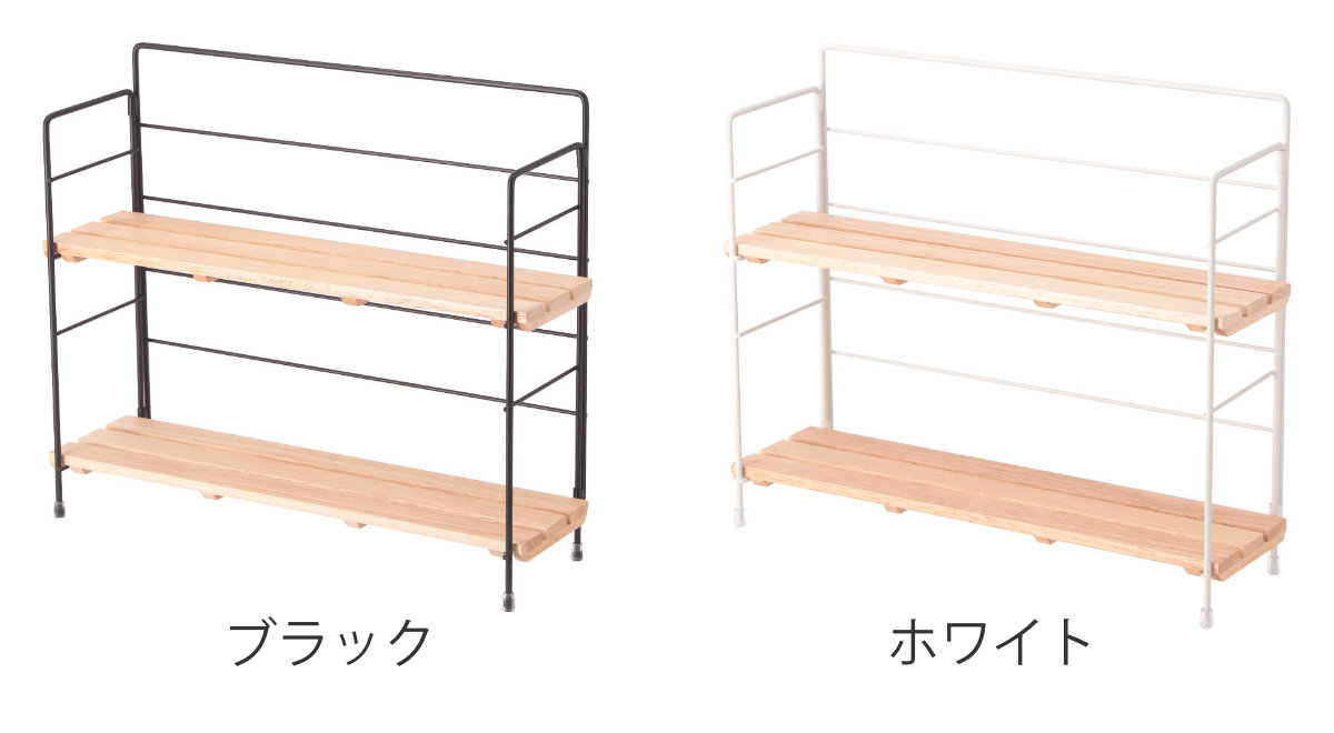 調味料ラック ウッドミニシェルフ ワイド ( ...の詳細画像2