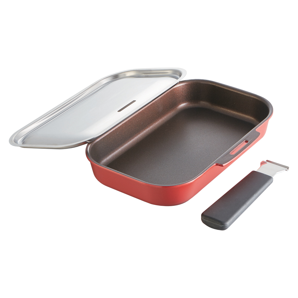 スケーター グリルパン 着脱ハンドル付き 蓋付き （ グリルプレート