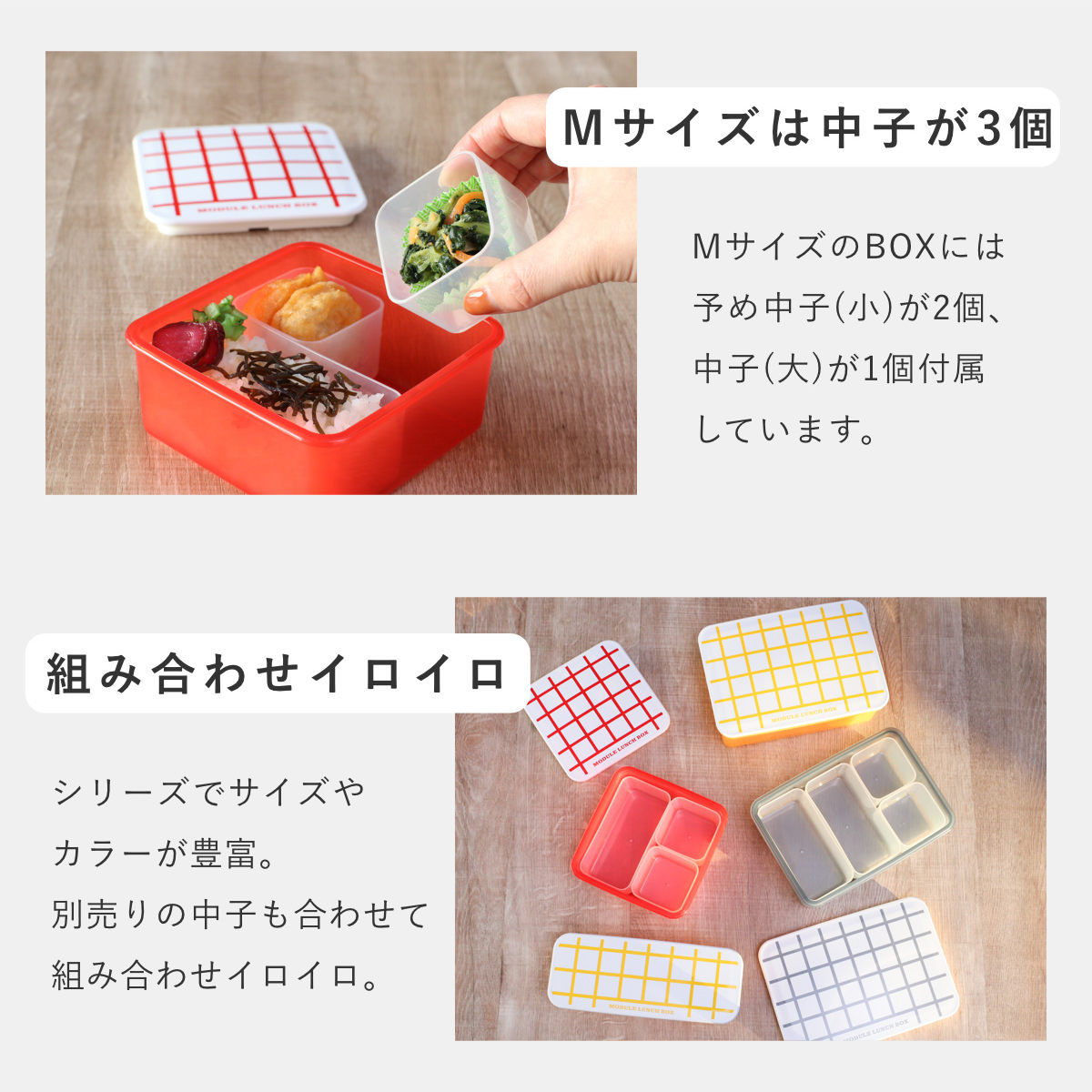 弁当箱 冷凍 1段 400ml MODULE ランチ M グリッド （ お弁当箱 レンジ