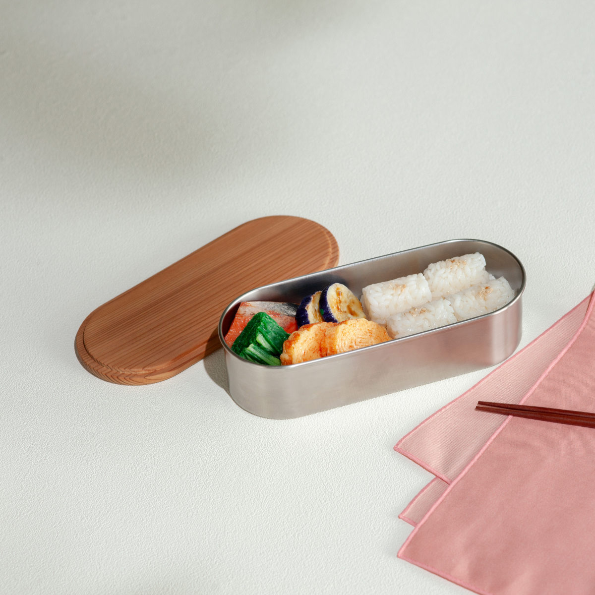 工房アイザワ 弁当箱 1段 570ml HANAKO 木蓋つきフードボックス