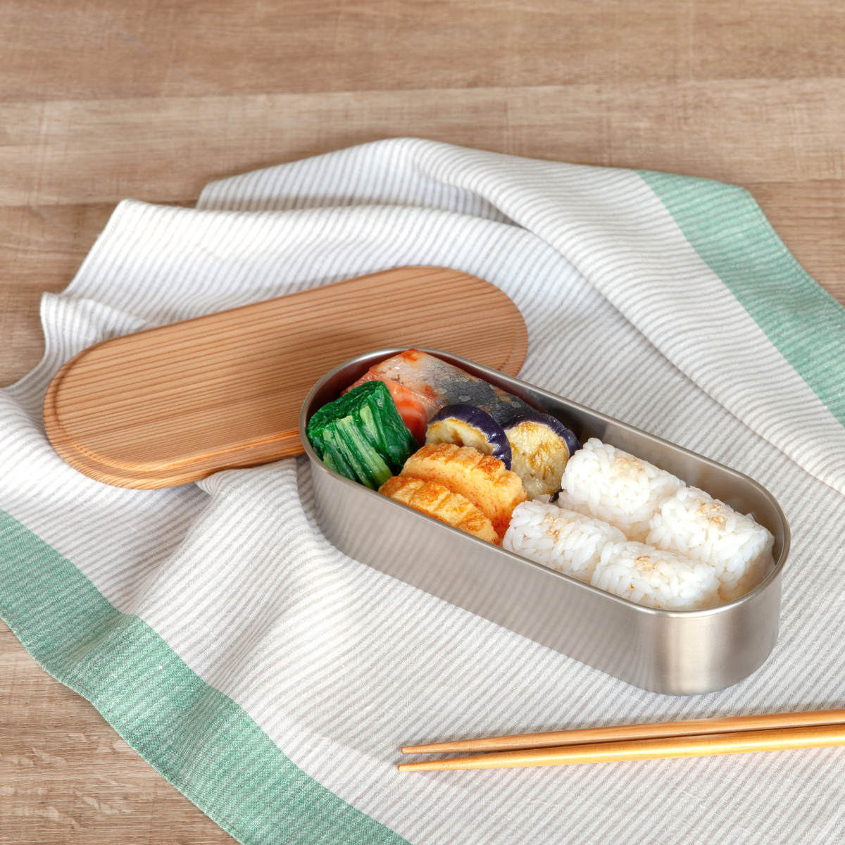 工房アイザワ 弁当箱 1段 570ml HANAKO 木蓋つきフードボックス