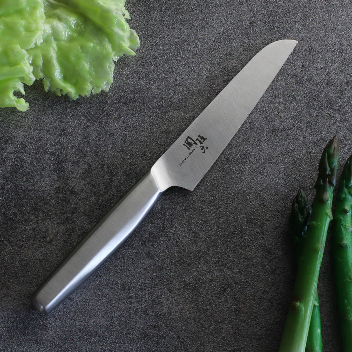 関孫六 包丁 12cm オールステンレス サヤ付き コンパクトナイフ 日本製