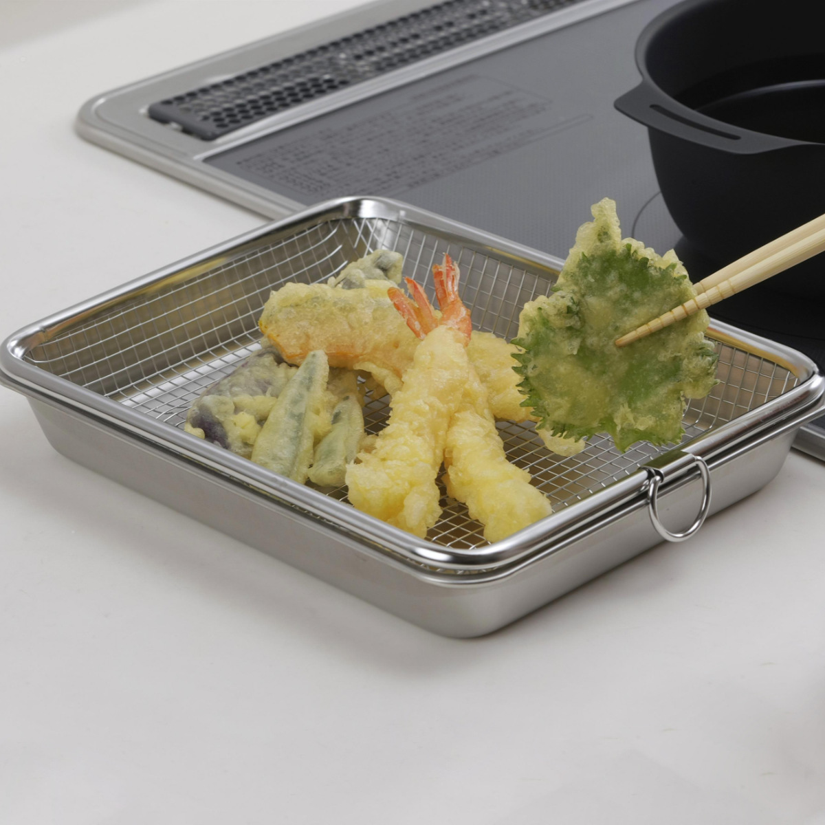 下村企販 バット＆ザル 2点セット 深型 ステンレス製 （ 調理用バット