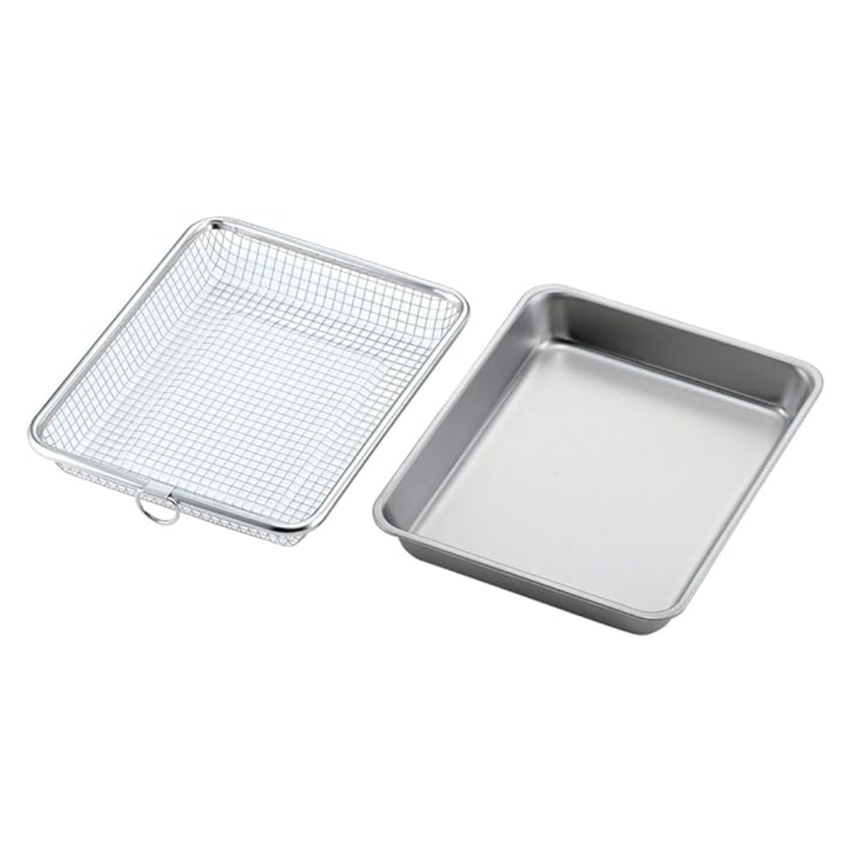 下村企販 バット＆ザル 2点セット 深型 ステンレス製 （ 調理用バット