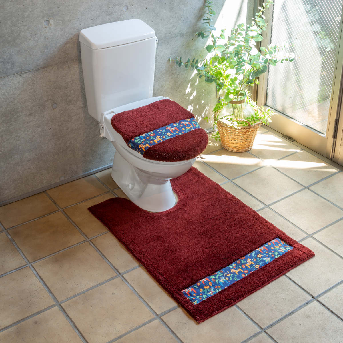 トイレマット ダーラヘスト 胴長 95×70cm （ トイレ マット 抗菌 防臭 