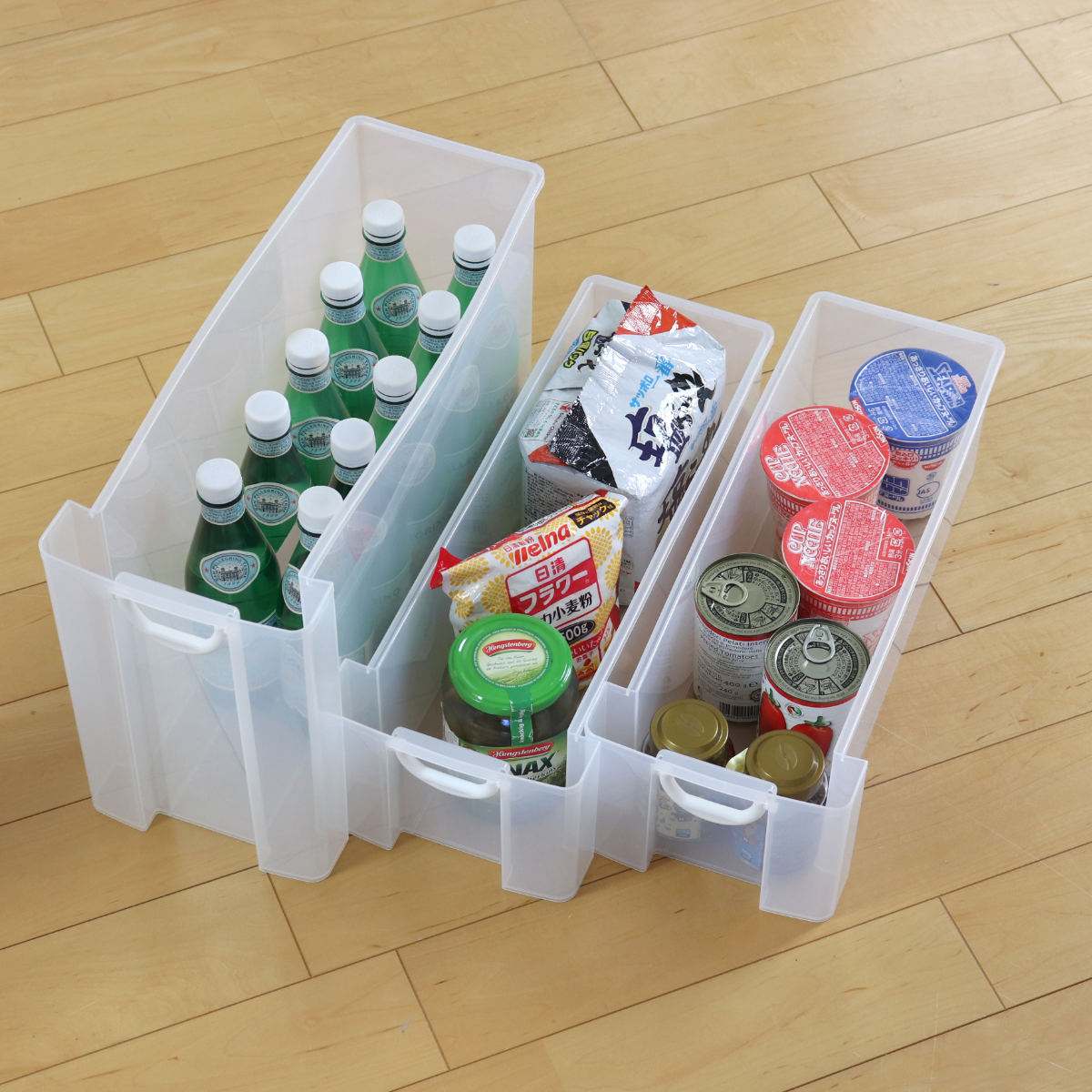 キッチンストッカー 幅19cm スリムストッカー 3段 （ スリム 