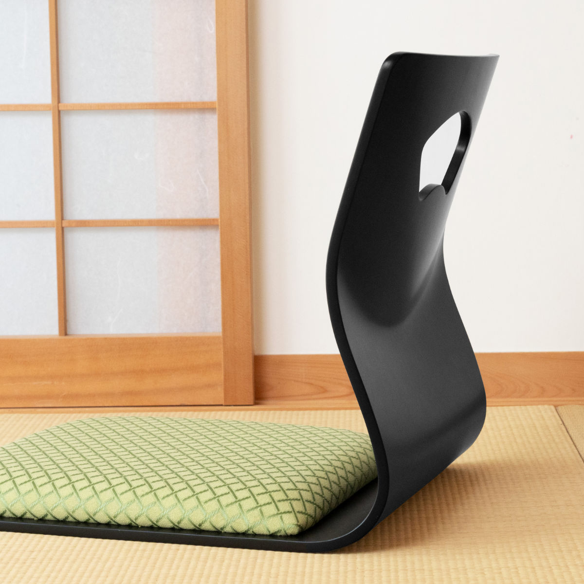 東谷 和座椅子 クッション付 同色4台セット ハンドル付きチェア