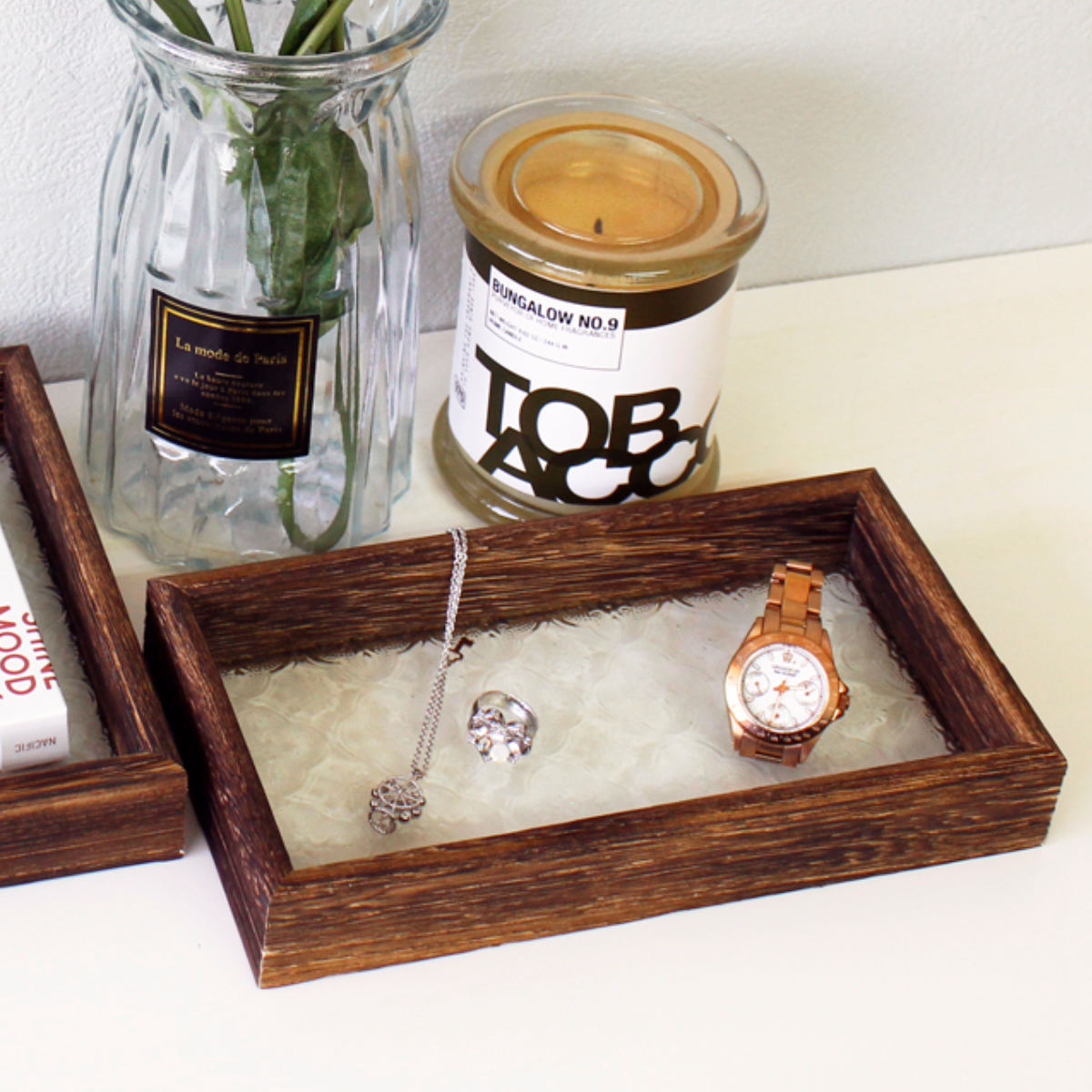 パラデック アクセサリートレイ ベゴニア レトロガラストレイ S