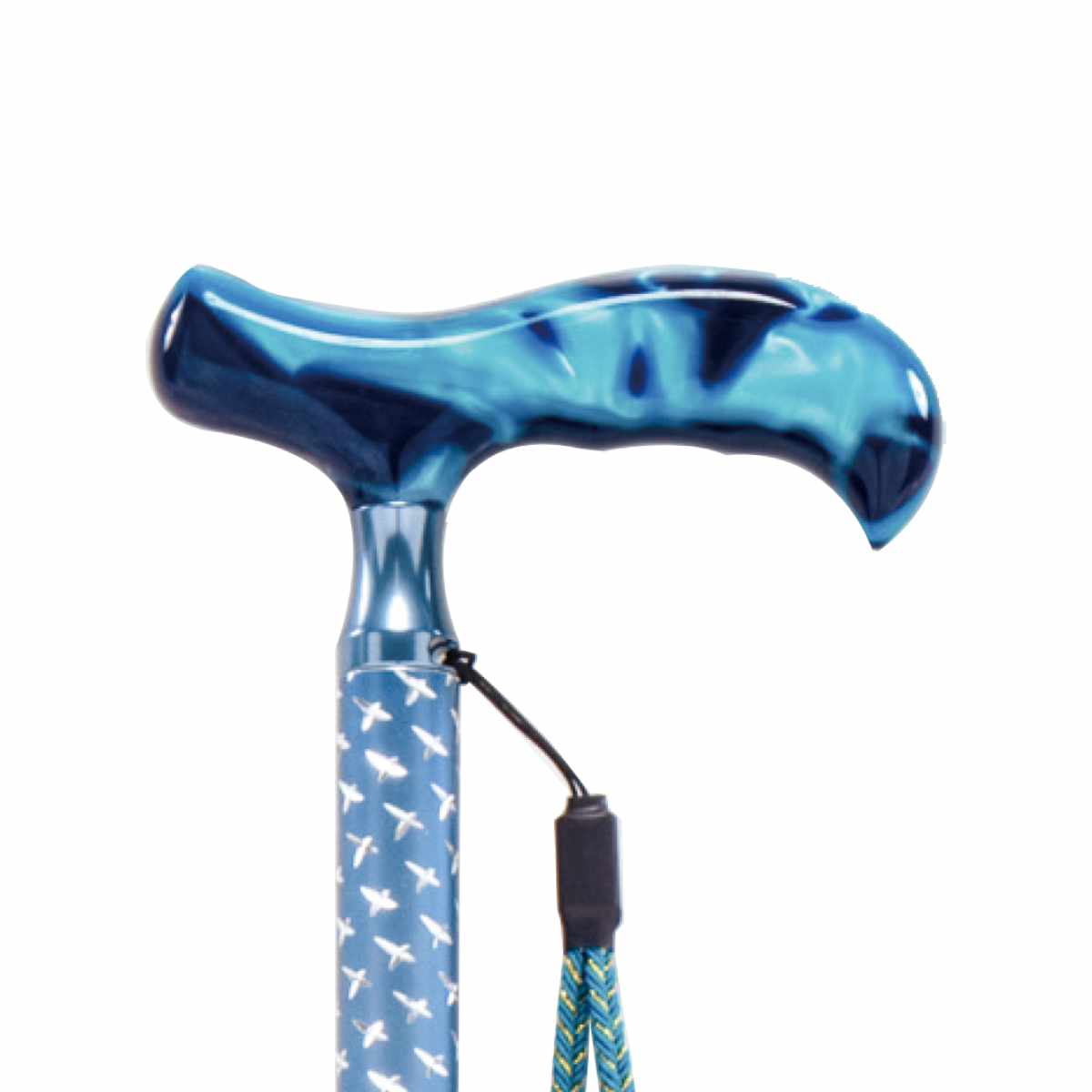 マキテック 杖 伸縮 クロスカット クロスブルー 歩行 補助 キラキラ