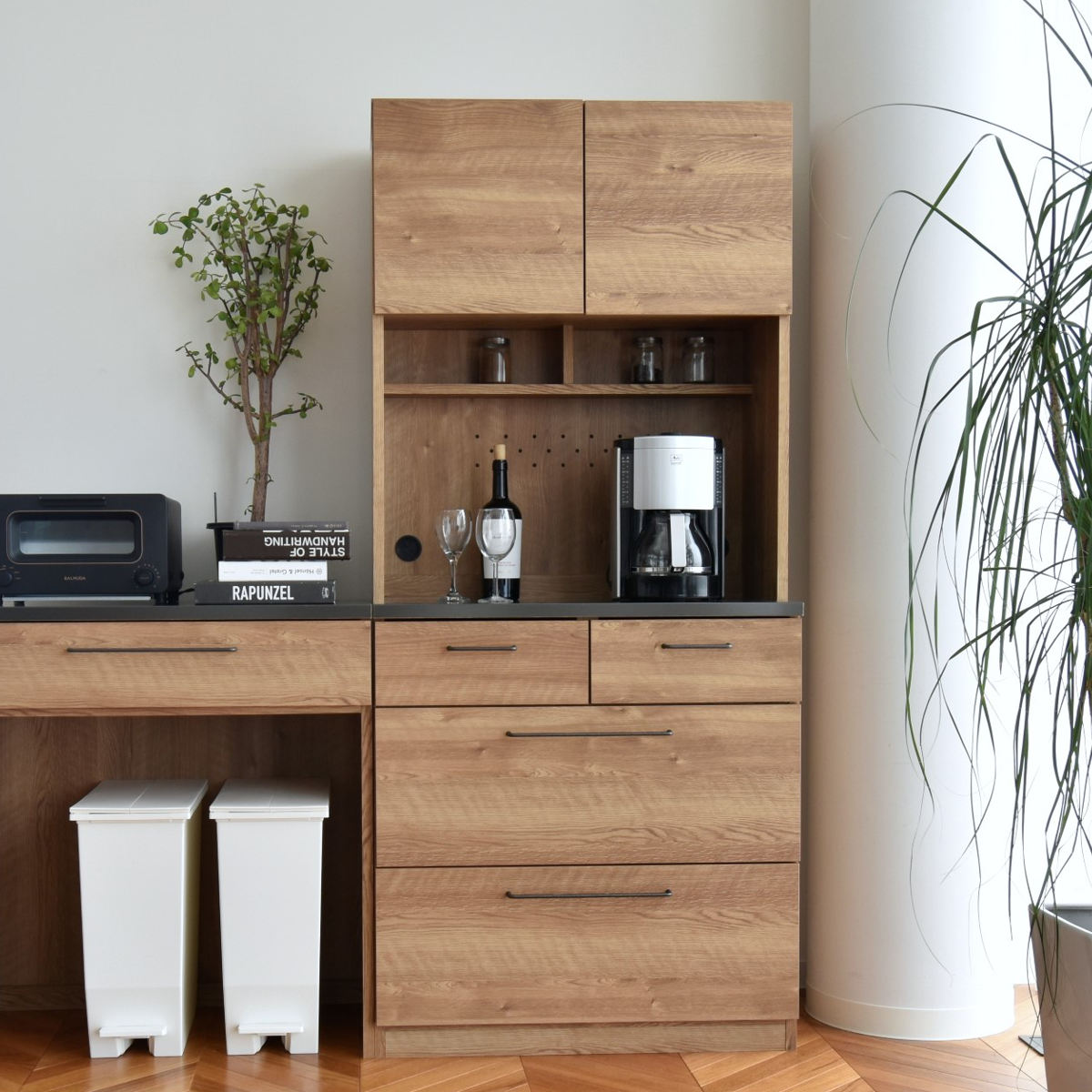 GART（ガルト） キッチンボード 幅80cm 高さ180cm 特殊鋼板 日本製