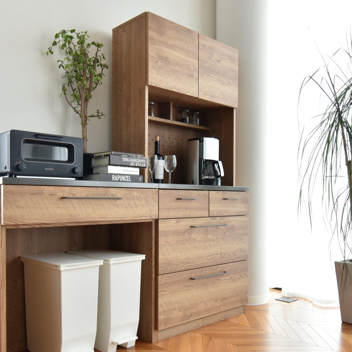 GART（ガルト） キッチンボード 幅80cm 高さ180cm 特殊鋼板 日本製