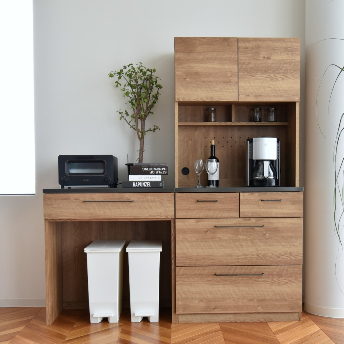 GART（ガルト） キッチンカウンター 幅80cm 高さ85cm 特殊鋼板 日本製