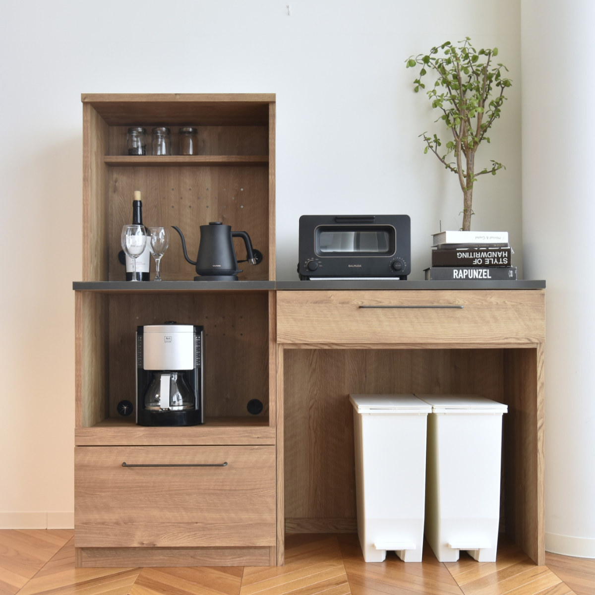 GART（ガルト） キッチンカウンター 幅80cm 高さ85cm 特殊鋼板 日本製