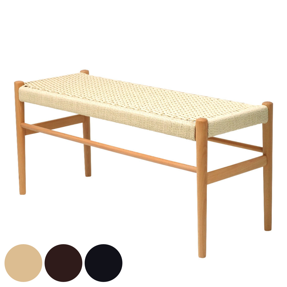 ベンチ 幅100cm 高さ47cm ペーパーコード カノコラージスツール （ リ