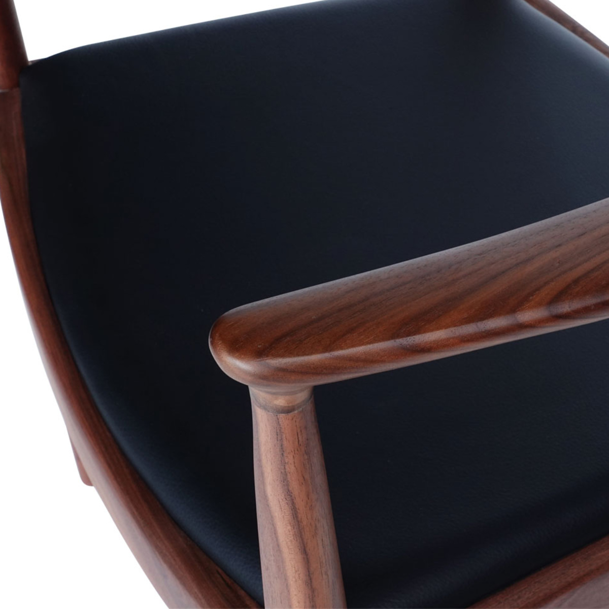 ダイニングチェア 肘付 座面高47cm 本革 ウォールナット ザ・チェア