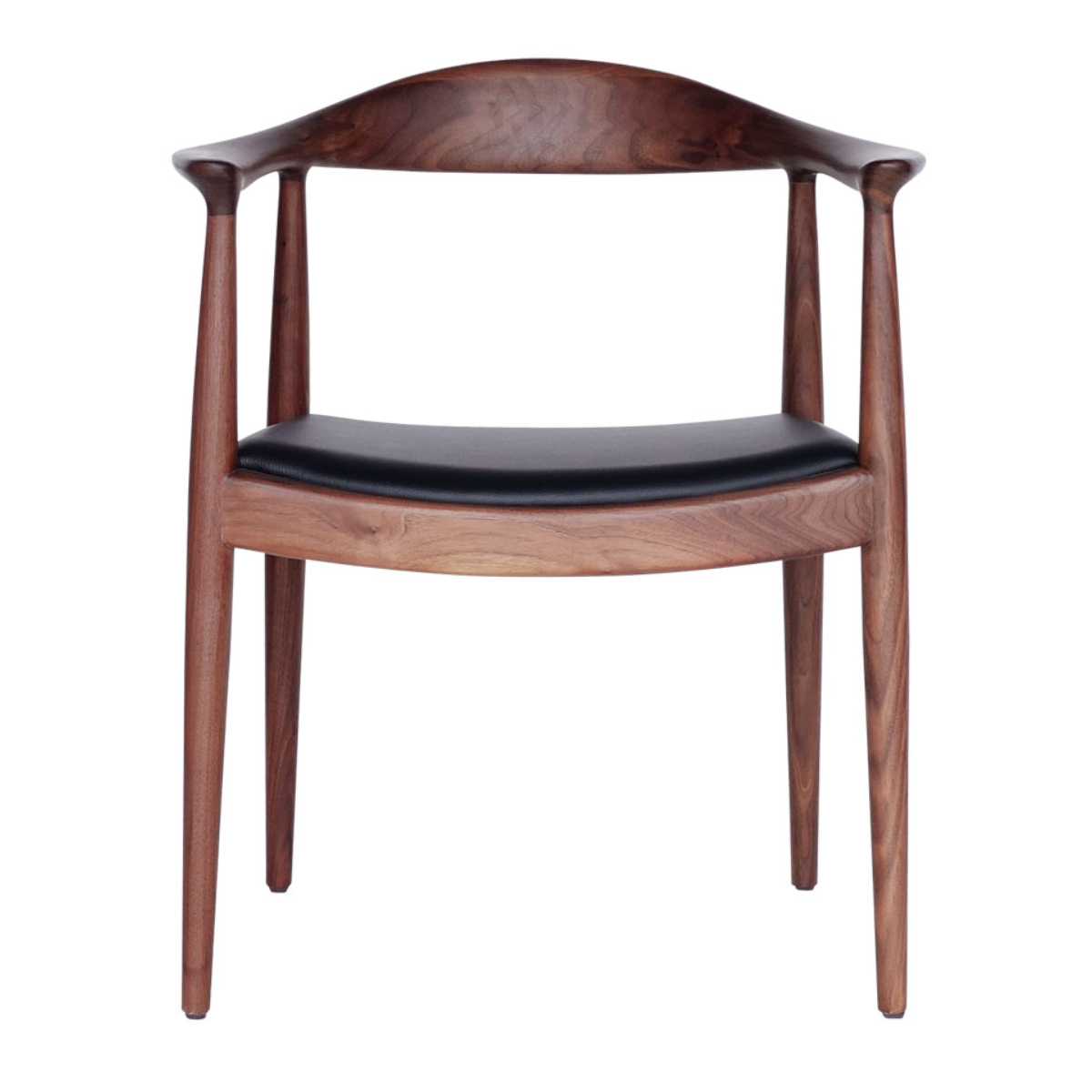ダイニングチェア 肘付 座面高47cm 本革 ウォールナット ザ・チェア