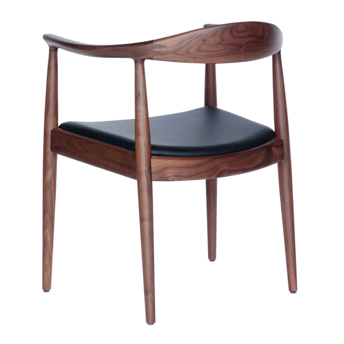 ダイニングチェア 肘付 座面高47cm 本革 ウォールナット ザ・チェア