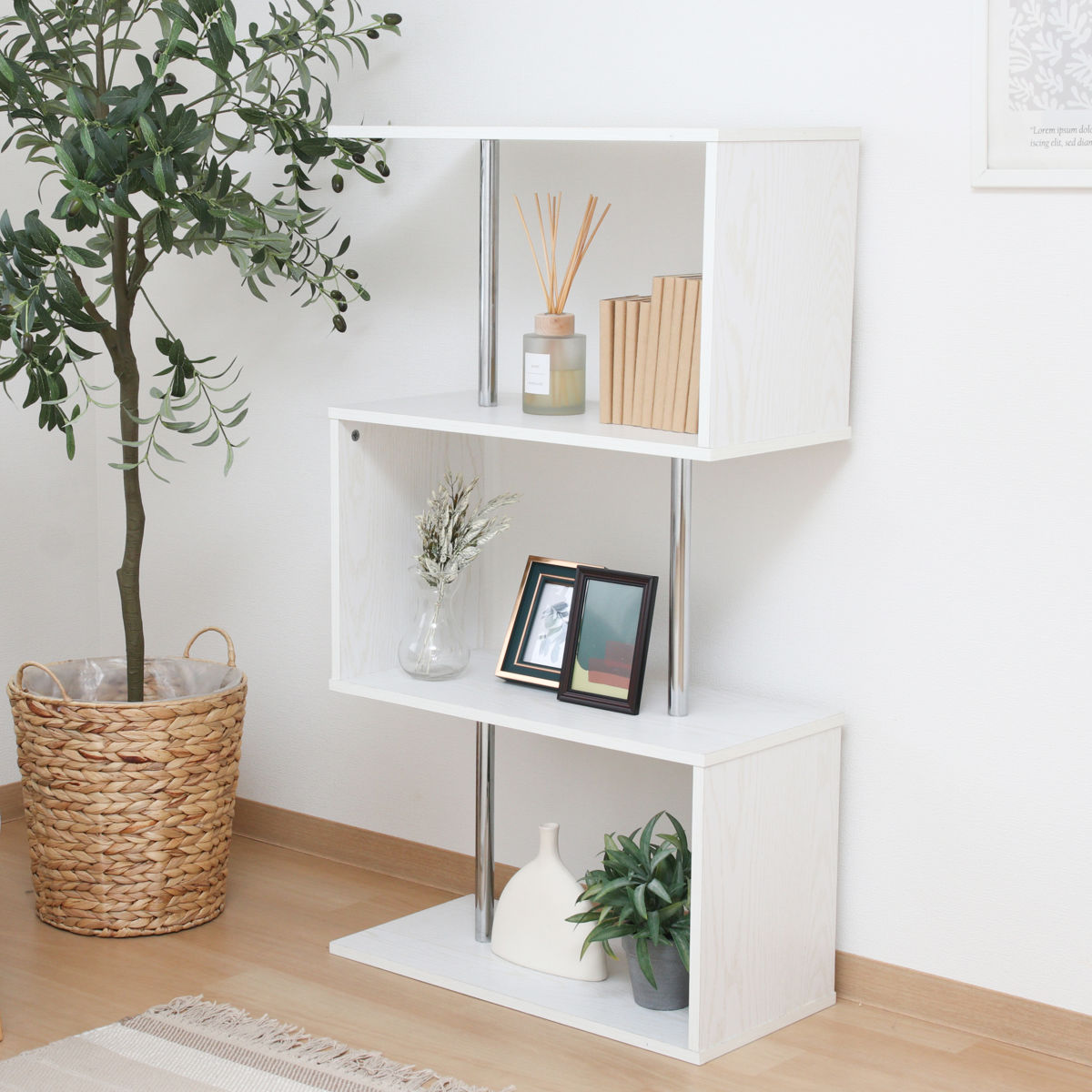 不二貿易（Fuji Boeki） ディスプレイラック 幅60cm 3段 シンプル 木製