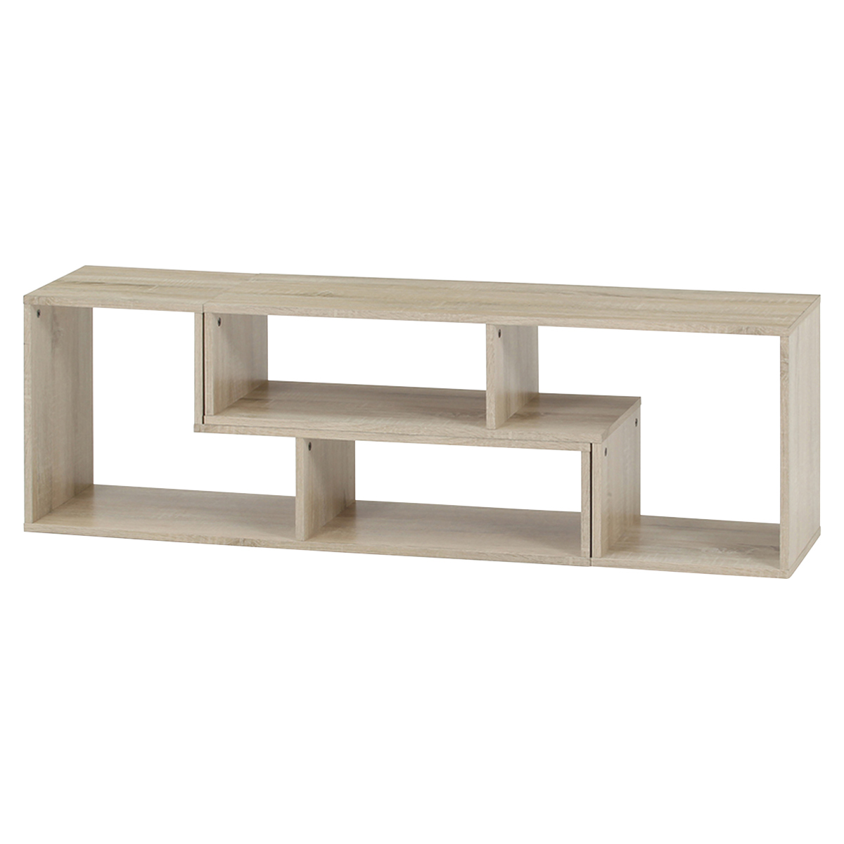 不二貿易（Fuji Boeki） テレビ台 伸縮型 L字型 幅105cm-207cm 木製