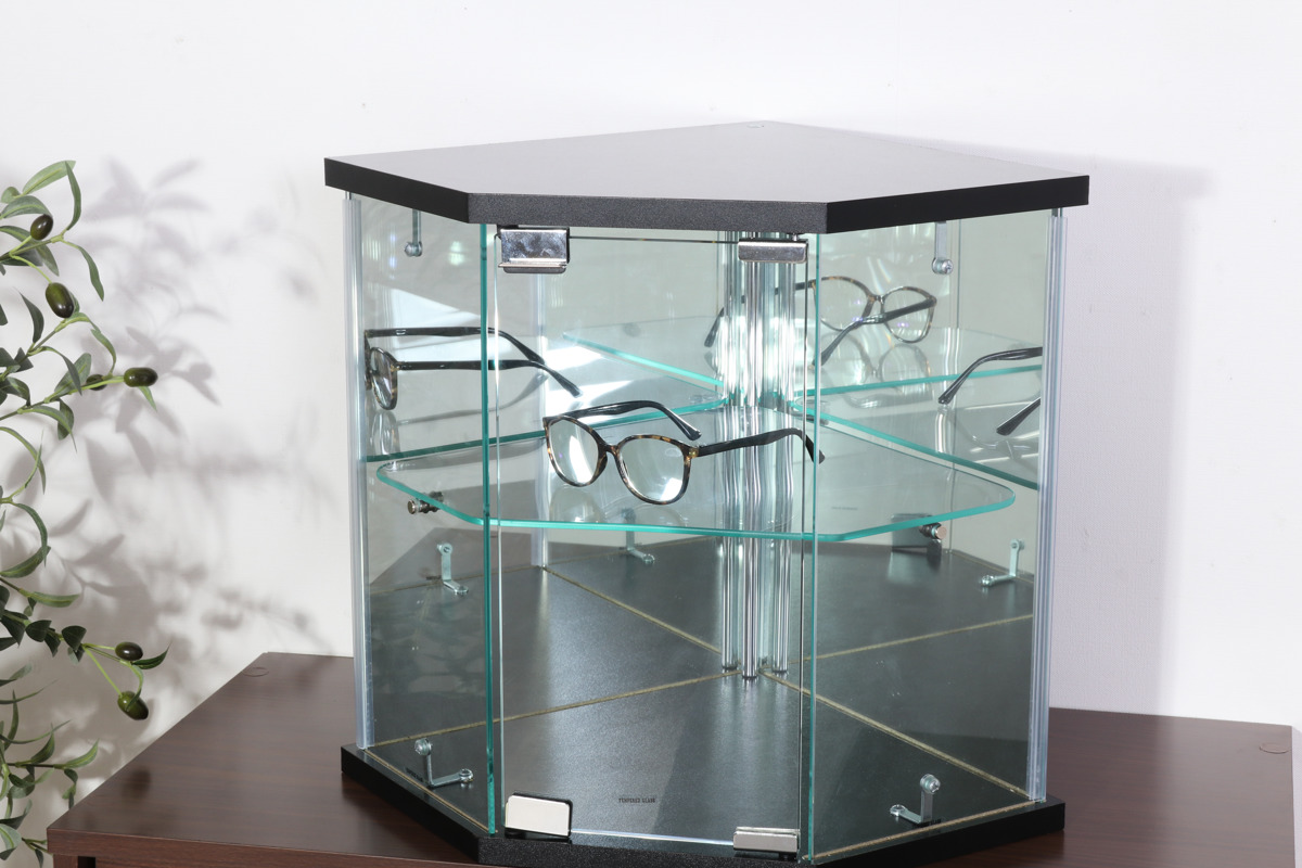 不二貿易（Fuji Boeki） コレクションケース ガラス コーナー型 五角形