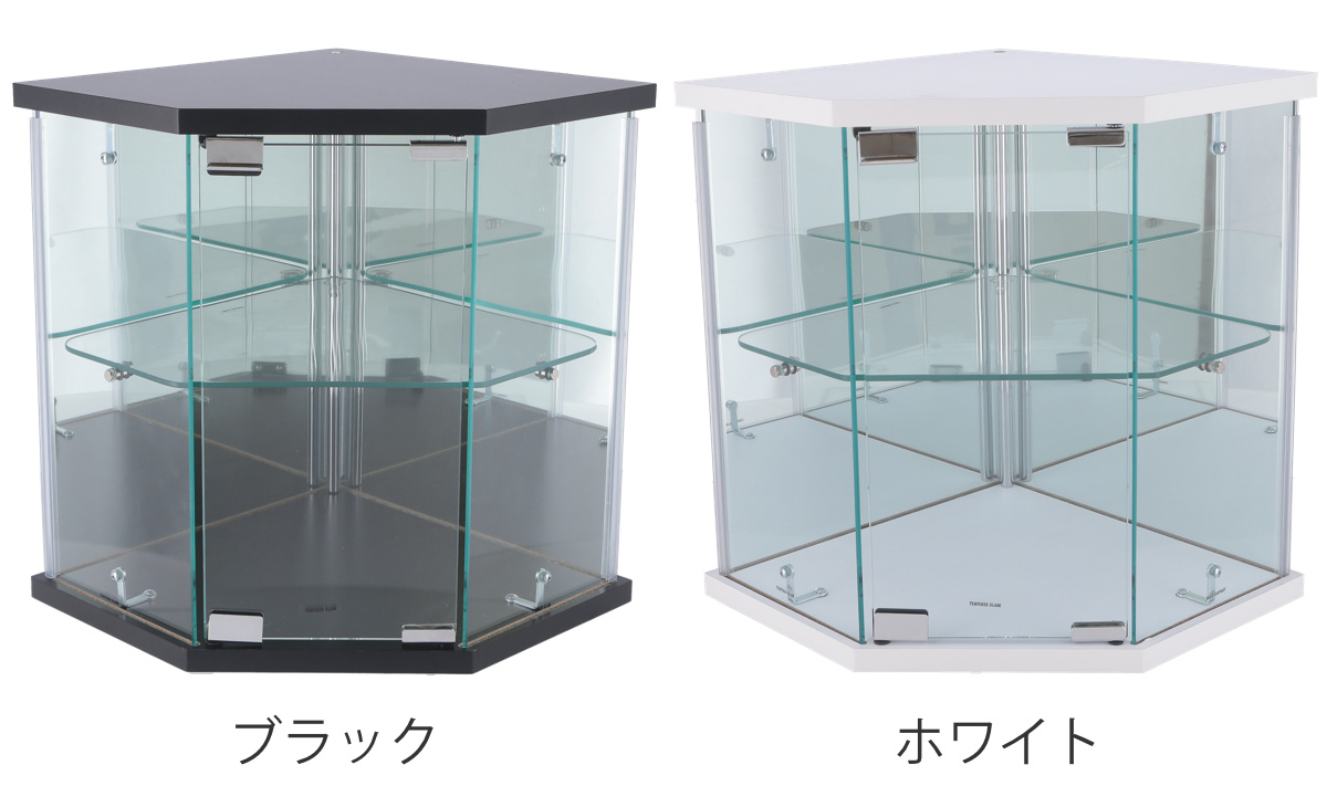 不二貿易（Fuji Boeki） コレクションケース ガラス コーナー型 五角形