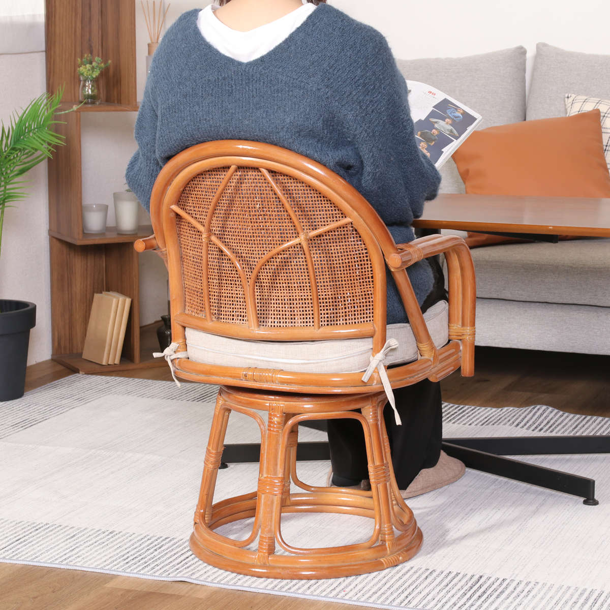 ラタンチェア ikea（椅子、スツール、座椅子） | 家具、インテリア の