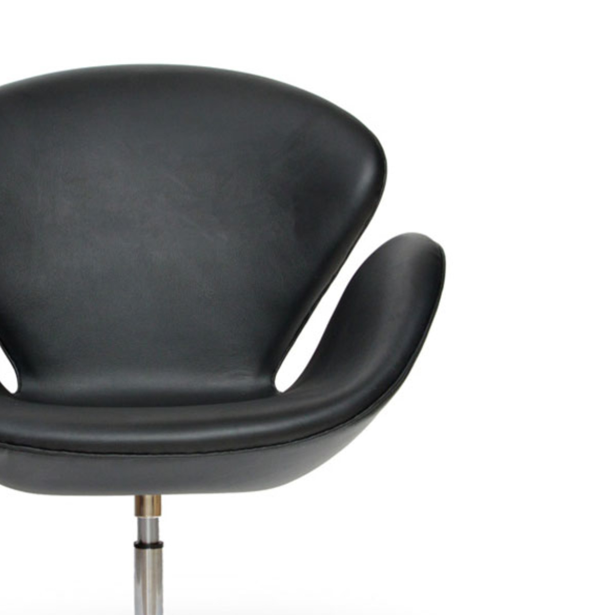 リビングチェア 回転式 座面高44cm 本革 ラウンジチェア Sイージー