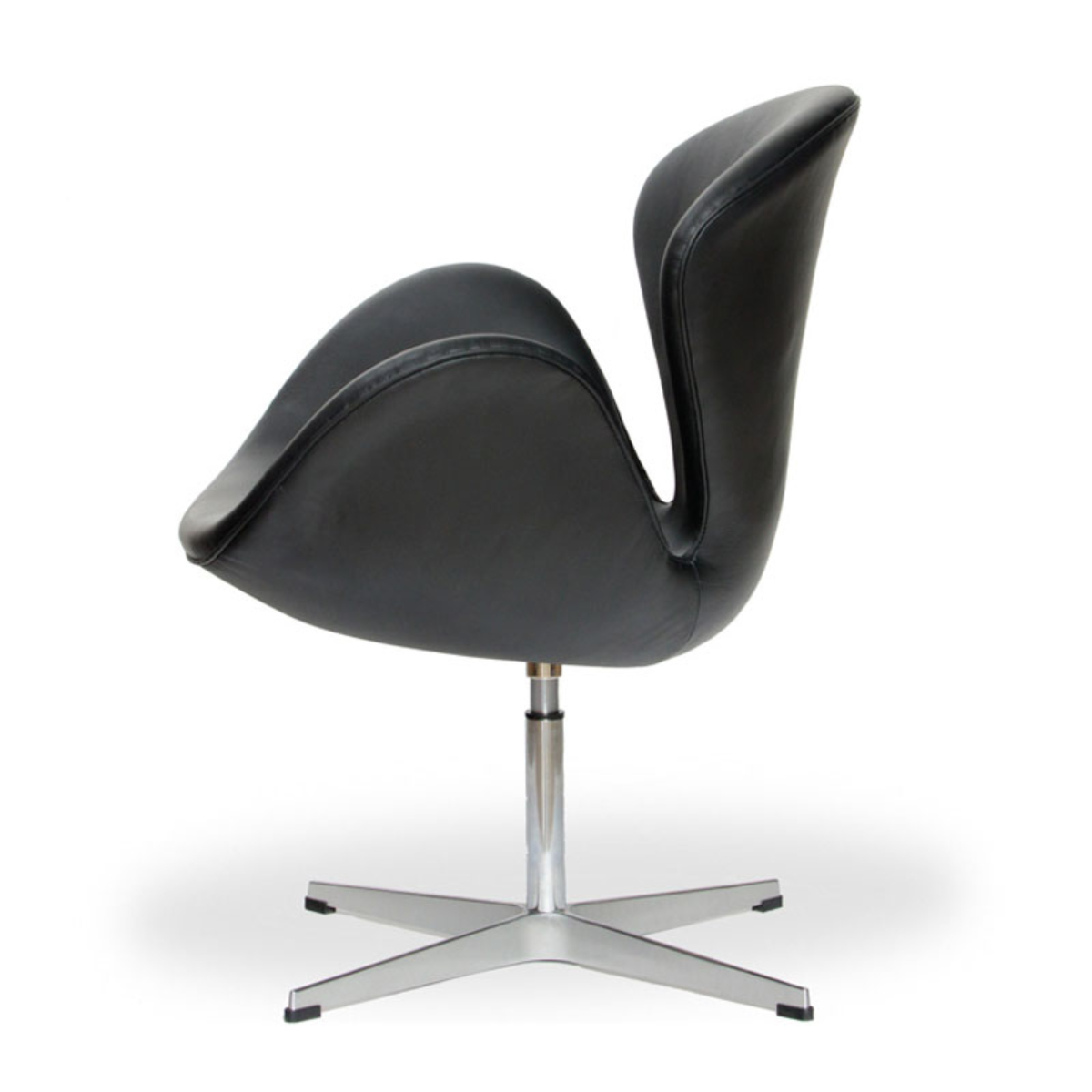 リビングチェア 回転式 座面高44cm 本革 ラウンジチェア Sイージー