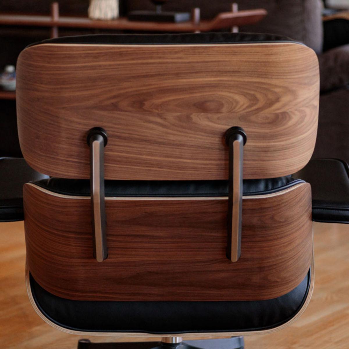 リビングチェア 座面高42cm 本革 ウォールナット イームズ