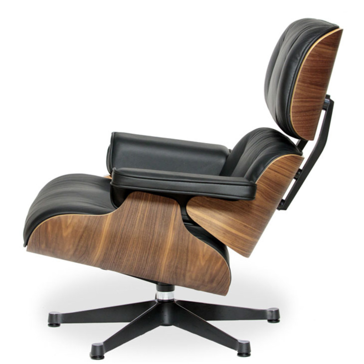 リビングチェア 座面高42cm 本革 ウォールナット イームズ ラウンジ