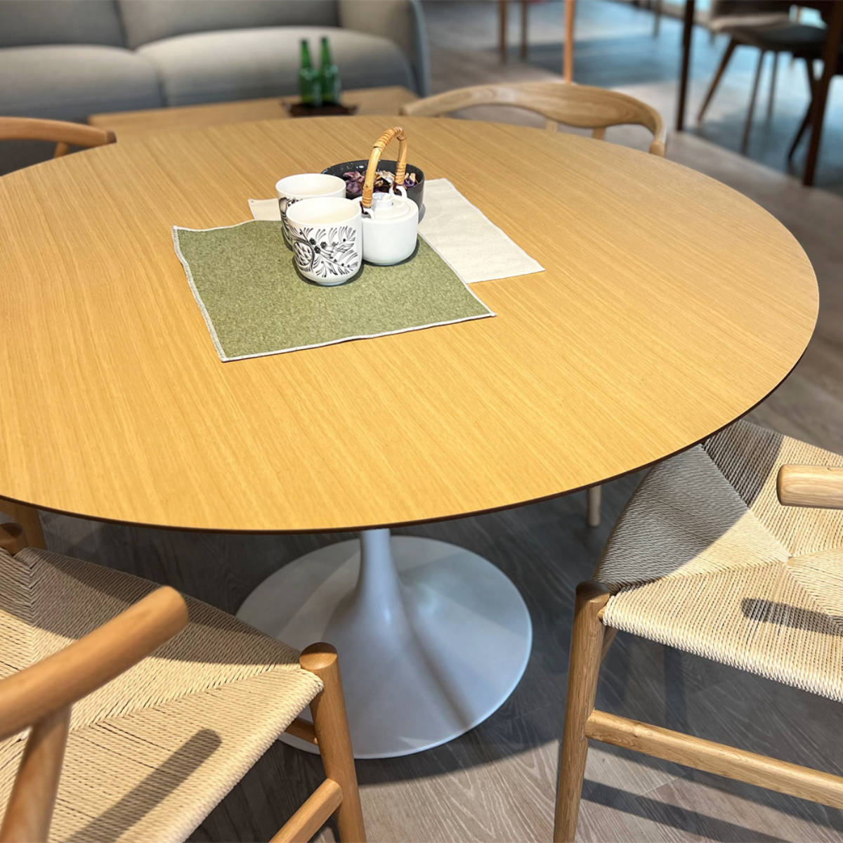 ダイニングテーブル 円型 直径120cm オーク チューリップ ダイニング