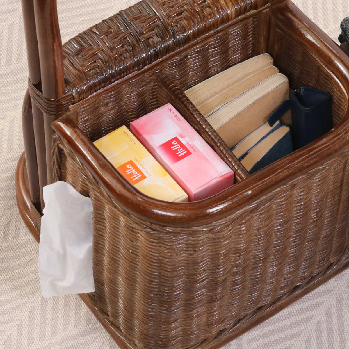 不二貿易（Fuji Boeki） 手すり つかまり 収納 ステッキ ラタン