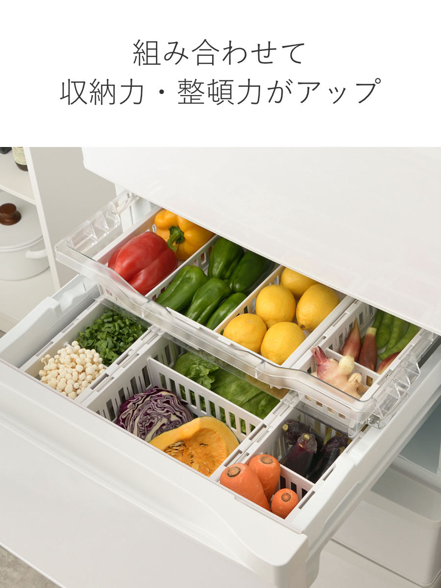リッチェル（Richell） 冷蔵庫収納 トトノ 野菜・冷凍庫 伸縮 