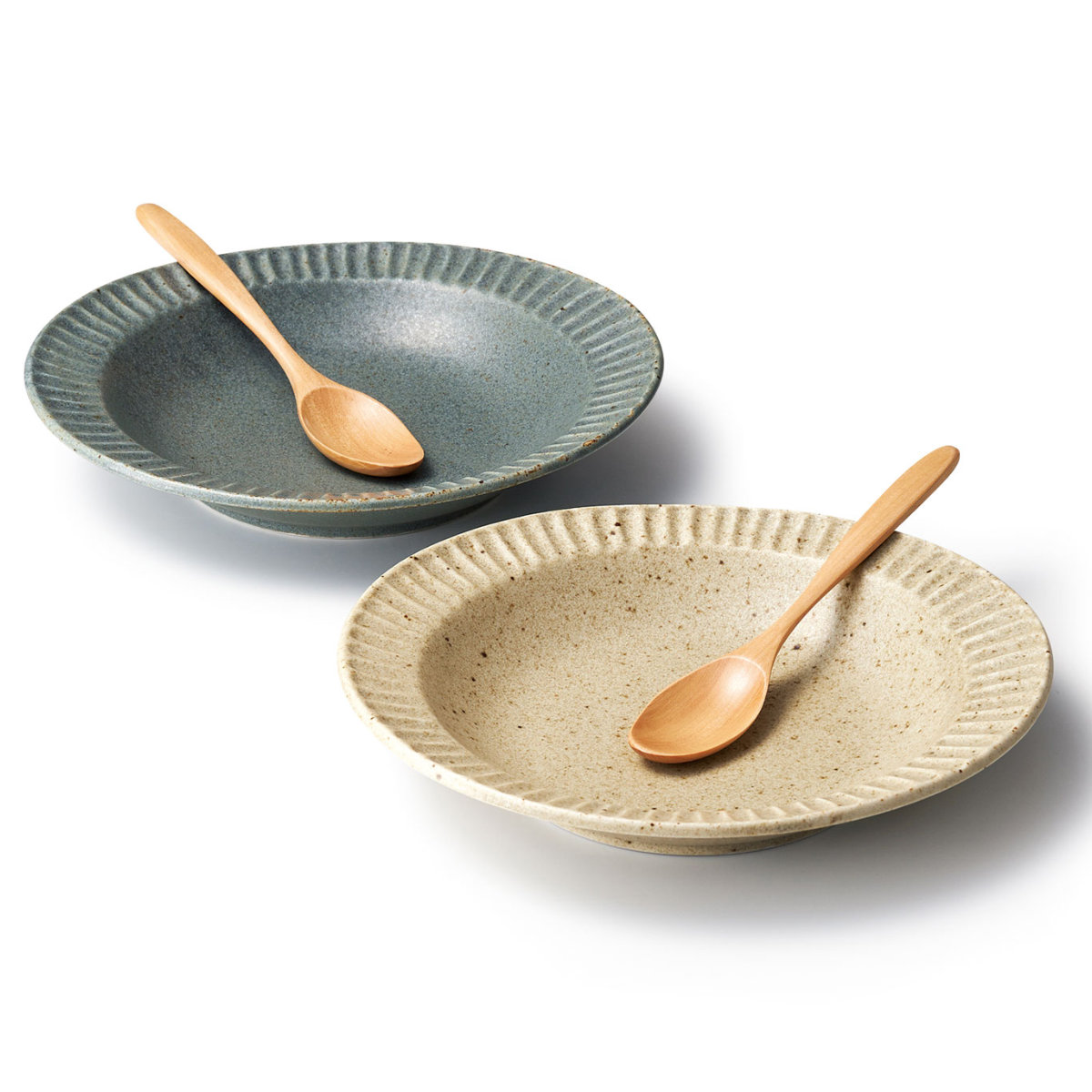 aito製作所 プレート スプーン ペアセット グラッテ 磁器 木製 （ 食洗