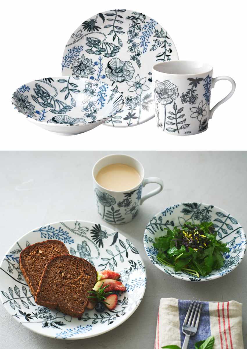aito製作所 食器セット 3点セット フラワーパターン 磁器 美濃焼