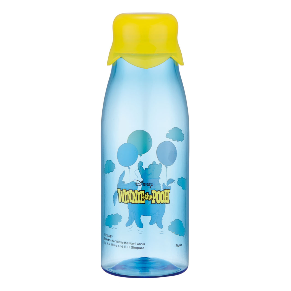 プーさん　ダイカットウォーターボトル　レトロ スケーター 水筒 500ml 牛乳ビン風ボトル レトロプー （ プーさん 直